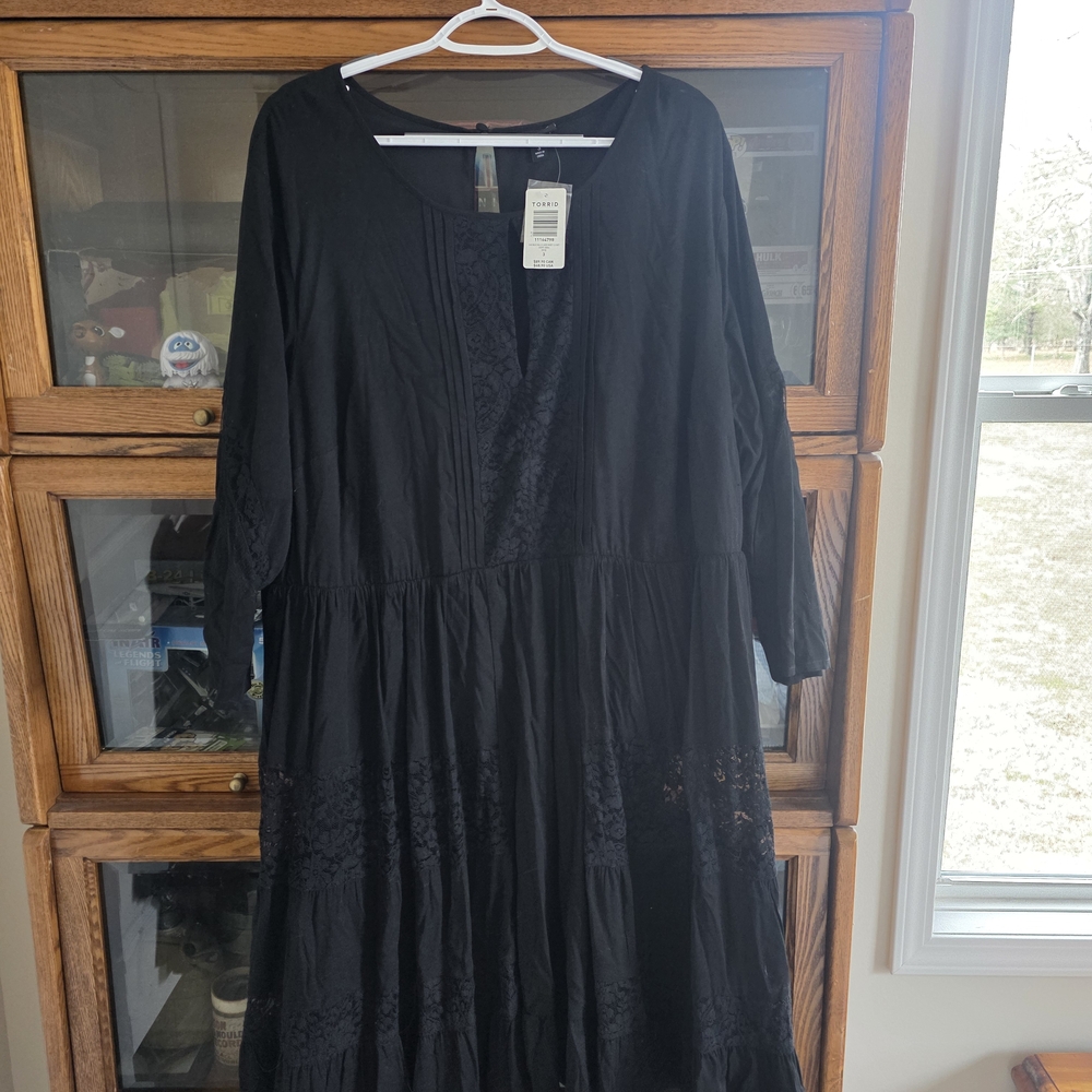 Torrid Black Long Sleeve Dress